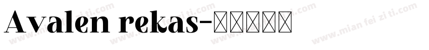 Avalen rekas字体转换